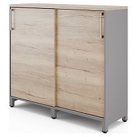 Шкаф-купе Kobor HK/3-120/60/M aluminum/natural