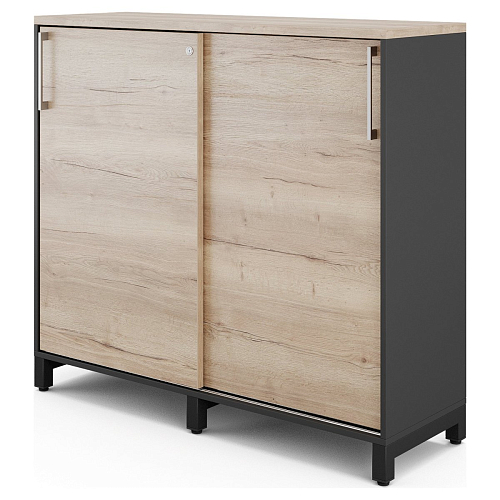 Шкаф-купе Kobor HK/3-120/40/M black/natural