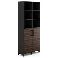 Шкаф распашной Kobor HR/3/3-90/40/M black/charlston