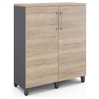 Шкаф распашной Kobor HR/3-90/60/M graphite/natural