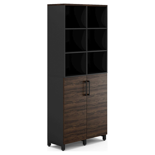 Шкаф распашной Kobor HR/3/3-90/60/M black/charlston