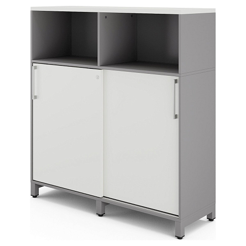 Шкаф открытый Kobor HK/2/1-120/60/M aluminum/premium