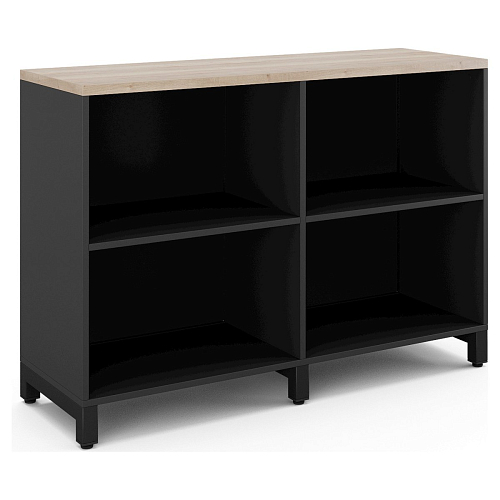 Шкаф открытый Kobor HO/2-120/60/M black/natural