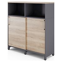 Шкаф открытый Kobor HK/2/1-120/60/M graphite/natural