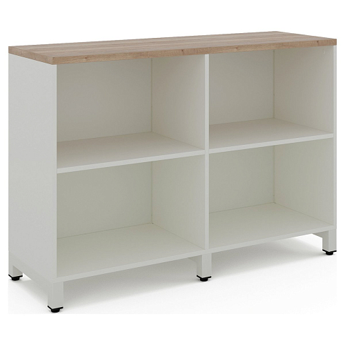 Шкаф открытый Kobor HO/2-120/40/M white/natural