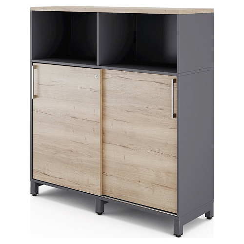 Шкаф открытый Kobor HK/2/1-120/40/M graphite/natural