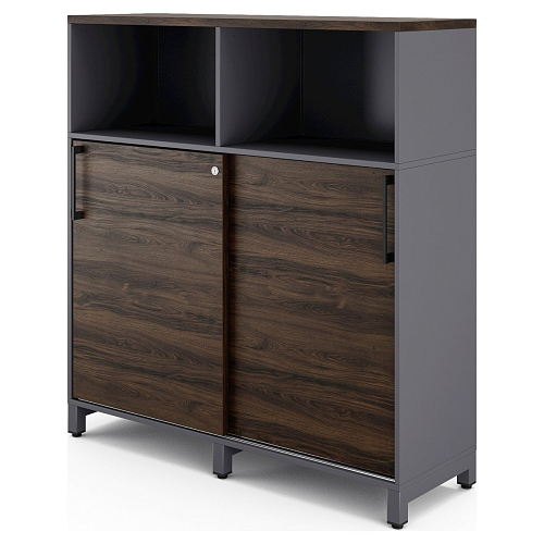 Шкаф открытый Kobor HK/2/1-120/40/M graphite/charlston