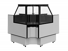 Холодильная витрина Полюс Carboma GC95 VM-6-1 внутренний угол с боковинами (версия 2.0) (9006-9005)