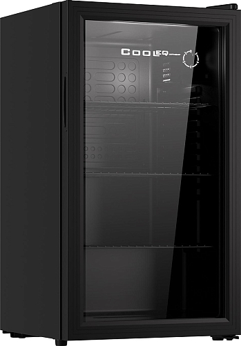 Холодильный шкаф со стеклом COOLEQ TBC-85N черный