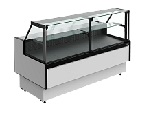 Холодильная витрина Полюс Carboma GC85 SM 1,8-1 с боковинами (9006-9005)