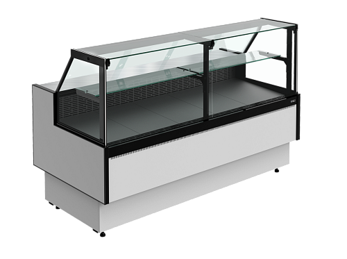 Холодильная витрина Полюс Carboma GC85 SM 1,8-1 с боковинами (9006-9005)