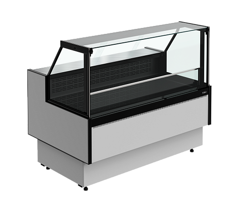 Холодильная витрина Полюс Carboma GC85 SL 1,25-1 с боковинами (9006-9005)