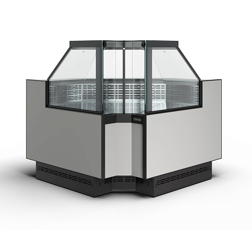 Холодильная витрина Полюс Carboma GC110 VM-6-1 внутренний угол с боковинами (версия 2.0) (9006-0430)