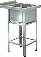 Ванна моечная Assum ВМЦ-С-1/400 Н (500х600х850) (глуб.250) с бортом