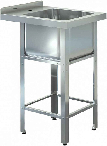 Ванна моечная Assum ВМЦ-С-1/400 Н (500х600х850) (глуб.250) с бортом