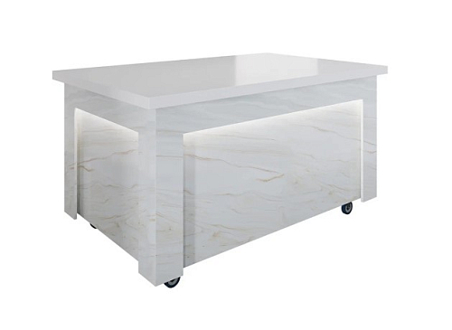 Салат-бар нейтральный без верхней полки Luxstahl СБН-1500 Premium (нерж.)