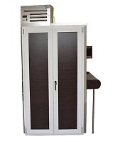 Кегератор BERK 8 Эконом (вариант для торгового зала) с двустворчатым дверным проемом с белой рамой