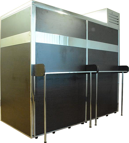 Кегератор BERK 20 Бизнес с двумя двустворчатыми дверными проемами с рамами ламинированными цветом венге