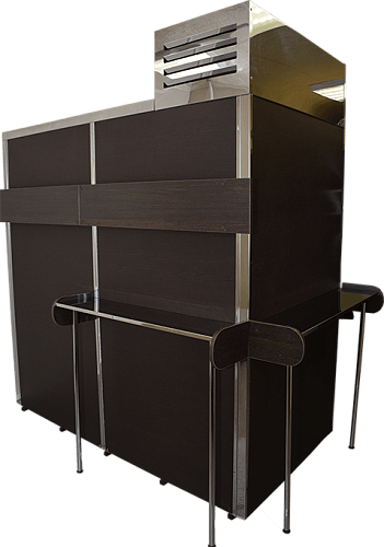 Кегератор BERK 16 Эконом (вариант для торгового зала) с двумя двустворчатыми дверными проемами с белыми рамами