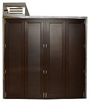 Кегератор BERK 16 Эконом (вариант для торгового зала) с двумя двустворчатыми дверными проемами с рамами ламинированными цветом венге