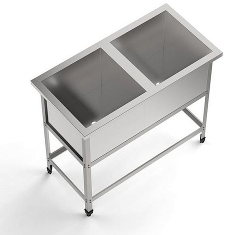 Ванна моечная GPsteel Стандарт ВМ-2 1180/600/850 С (ВМ-2/500)