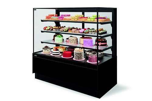 Витрина кондитерская Chilz VETE II KUB LUX 130 черный мат./металлик/крашенная (ВК273 (285-573))