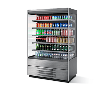 Витрина-горка холодильная Chilz Berg 100, Шлифованная нержавейка