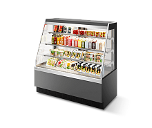 Витрина кондитерская Chilz Vete kub OFT 130, Серый матовый/шлифованная нержавейка