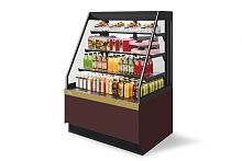 Витрина кондитерская Chilz Vete II kub OFT 90, Шоколад/Золотой глянец (T1036.V1036.BN23219)