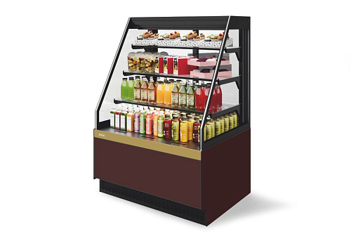 Витрина кондитерская Chilz Vete II kub OFT 130, Шоколад/Золотой глянец (T1036.V1036.BN23219)