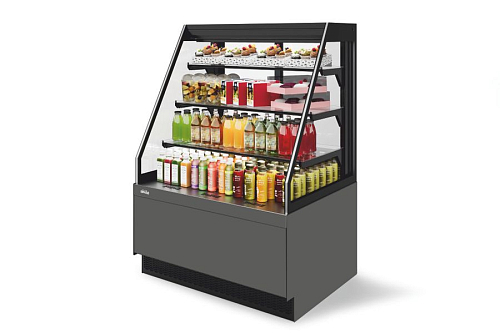 Витрина кондитерская Chilz Vete II kub OFT 130, Антрацит/Серый матовый (T7016M.VG033.B7016M)