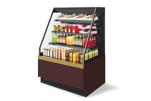 Витрина кондитерская Chilz Vete II kub OF 130, Шоколад/Золотой глянец (T1036.V1036.BN23219)