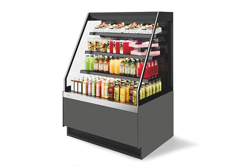 Витрина кондитерская Chilz Vete II kub OF 130, Серый матовый/шлифованная нержавейка (T7016M.VG033.B7016M)