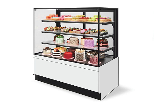 Витрина кондитерская Chilz Vete II kub lux 130, Белый глянец (VG033.B9016)