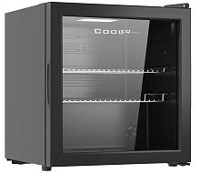 Холодильный шкаф со стеклом COOLEQ TBC-46N черный