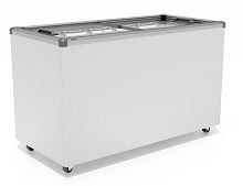 Морозильный ларь FROSTOR GELLAR FG 400 C v25 прямое стекло, серый (пропан)