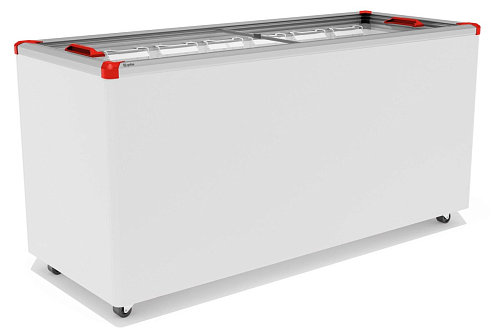 Морозильный ларь FROSTOR GELLAR FG 600 C v25 прямое стекло, красный (пропан)