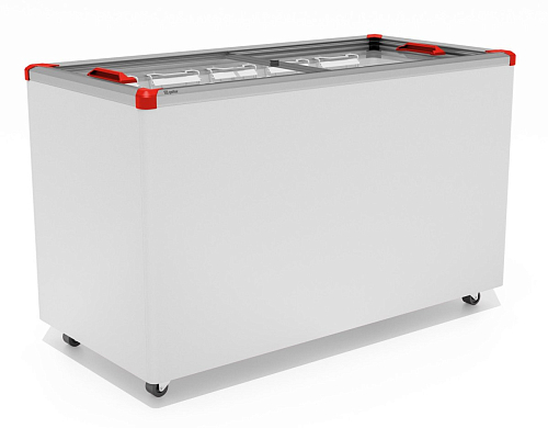 Морозильный ларь FROSTOR GELLAR FG 400 C v25 прямое стекло, красный (пропан)