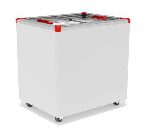 Морозильный ларь FROSTOR GELLAR FG 250 C v25 прямое стекло, красный (пропан)