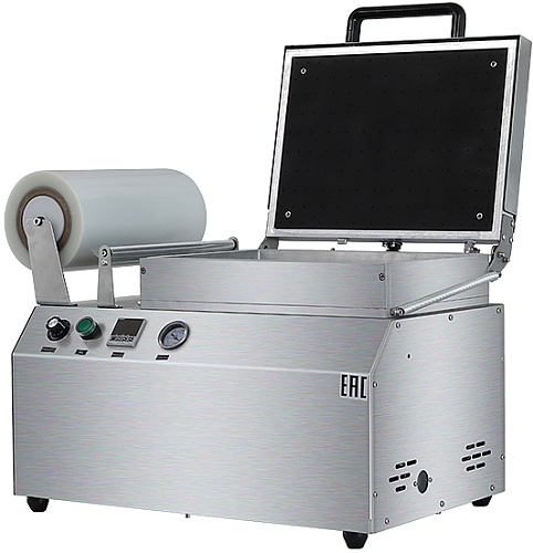 Ручной вакуумный пищевой скин-упаковщик Hualian Machinery HLV-300VST (без матрицы, для плоских подложек, высота до 70 мм)