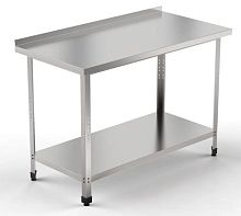 Стол производственный GPsteel СПБП 1500/600/850, с («Стандарт», GP, борт, полка сплошная- 1шт.)