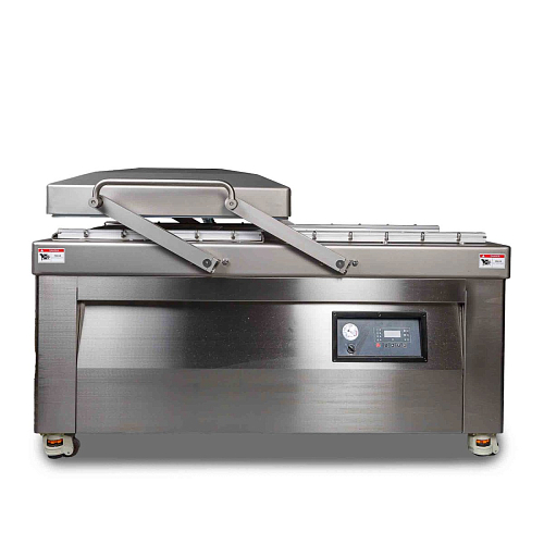 Напольная двухкамерная вакуум-упаковочная машина Hualian Machinery HVC-720S/2B SS (обрезка)