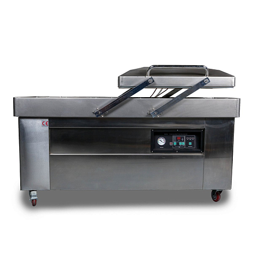 Напольная двухкамерная вакуум-упаковочная машина Hualian Machinery DZQ-700/2SB (нерж., газ)