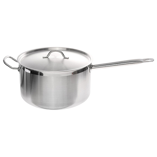 Сотейник 10 л. нерж. d=28 см. h=16 см. с крышк. двойное дно (индукция) /1//1/2/