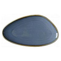 Блюдо овальное l=252*170 мм. Террастоун Синий /3/
