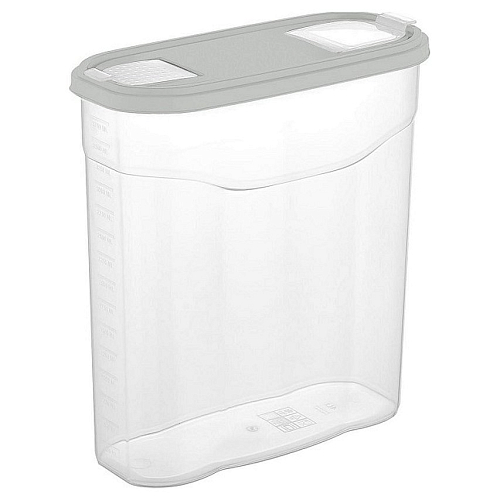 Банка для сыпучих продуктов 4000 мл. 245*105*260 мм. с пластиковой крышкой /1/10/