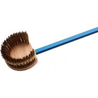 Щетка для печи 180 см. 14*17 см. поворот, с медной щетиной h=4,5 см. круг, руч нерж. GiMetal /1/