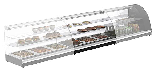 Витрина нейтральная Полюс A57 N 1,2-1 (1,2 Арго XL) (0430 нерж)