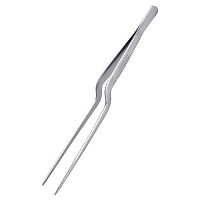 Щипцы (пинцет) 16 см. изогнутые нерж. MGsteel /1/