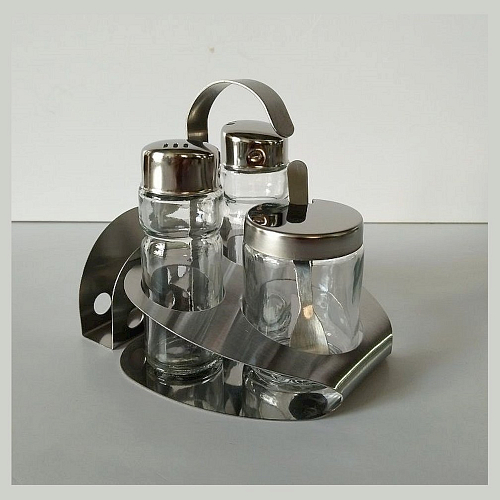 Набор для специй 3 пр.+ салфетница /1/48/